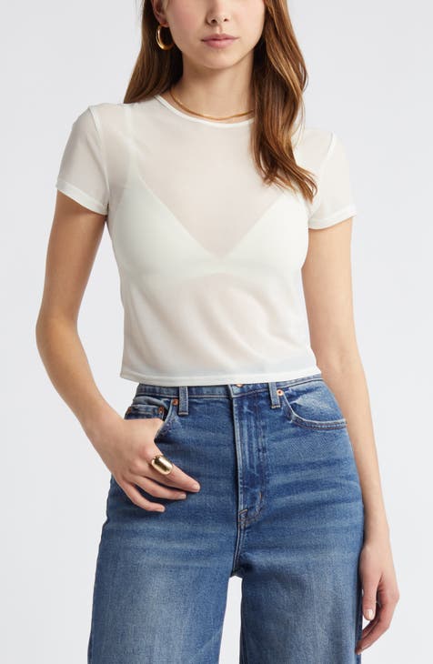 Sheer Short Sleeve Top