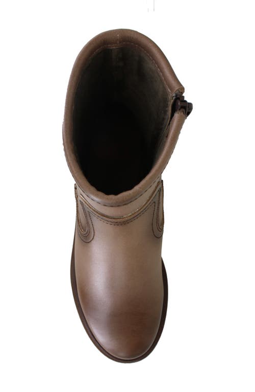 National Comfort Rafaela Platform Bootie In Taupe Leather