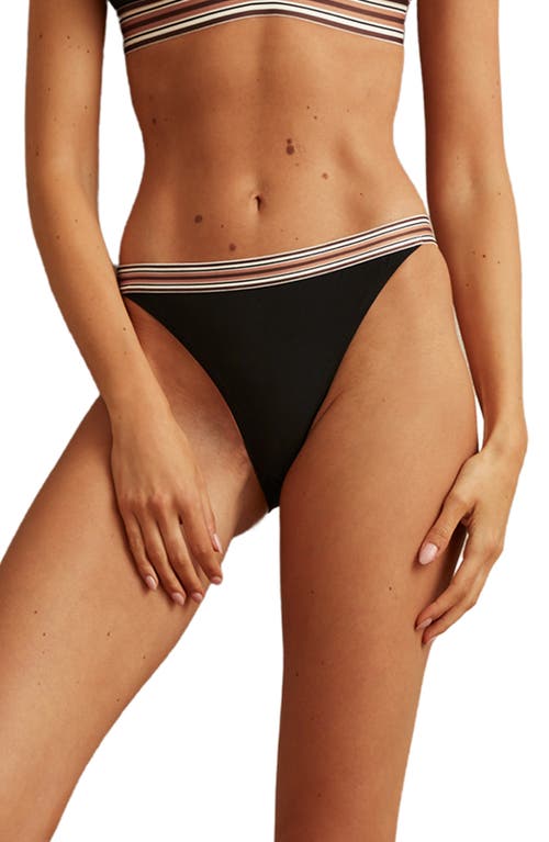 Shop Reiss Yve Bikini Bottoms In Black/brown