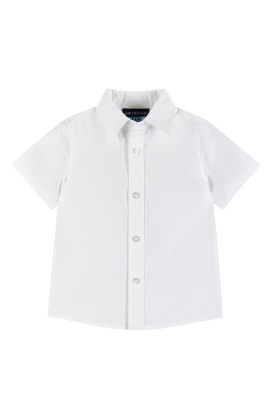Andy & Evan Button-up Shirt, Suspenders, Shorts & Bow Tie Set In White