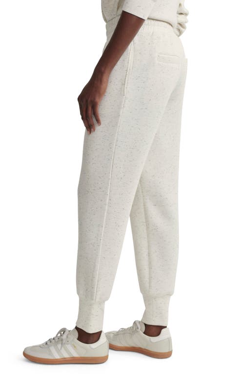 Shop Varley The Slim Cuff Joggers In Ivory Marl Fleck