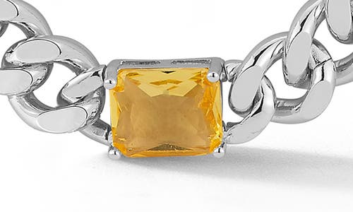 Sphera Milano Cubic Zirconia Station Chain Necklace In Silver