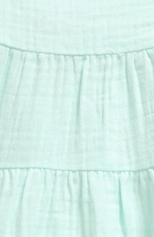 Shop Nordstrom Tiered Seersucker Dress & Bloomers Set In Blue Glacier