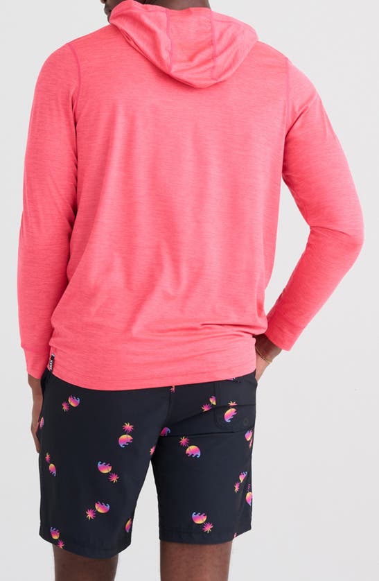 Shop Saxx All Day Cooling Performance Hoodie In Dark Rose Heather