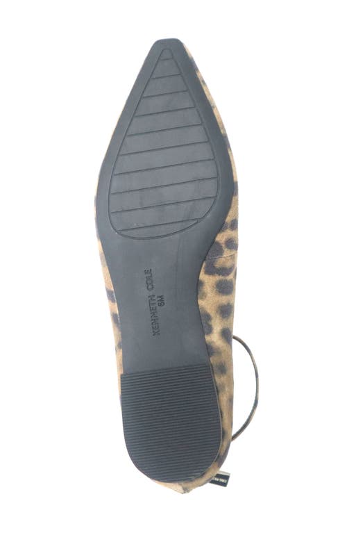 Kenneth Cole Nolita Ankle Strap Mary Jane Flat In Leopard Suede