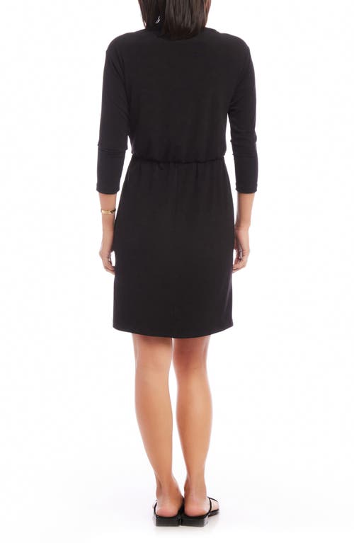 Shop Karen Kane Tie Waist Jersey Dress In Black