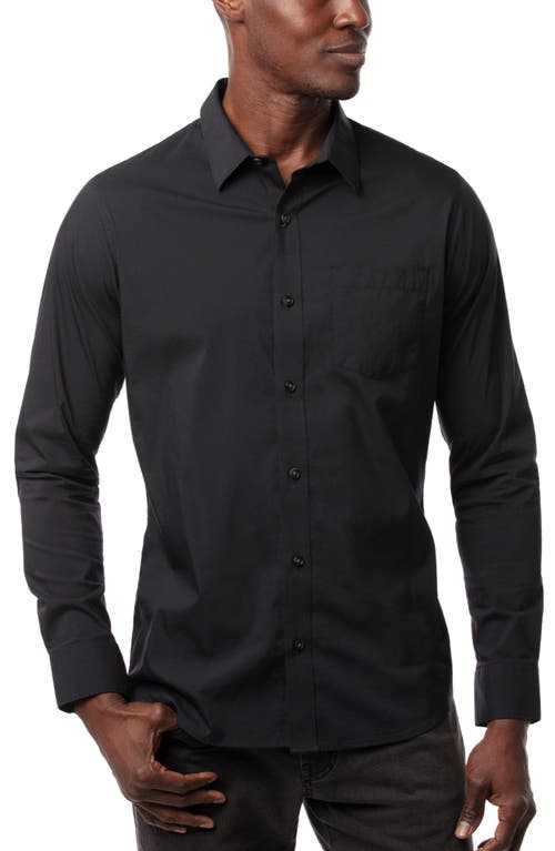 Travismathew All Decked Out Stretch Button-up Shirt In Black
