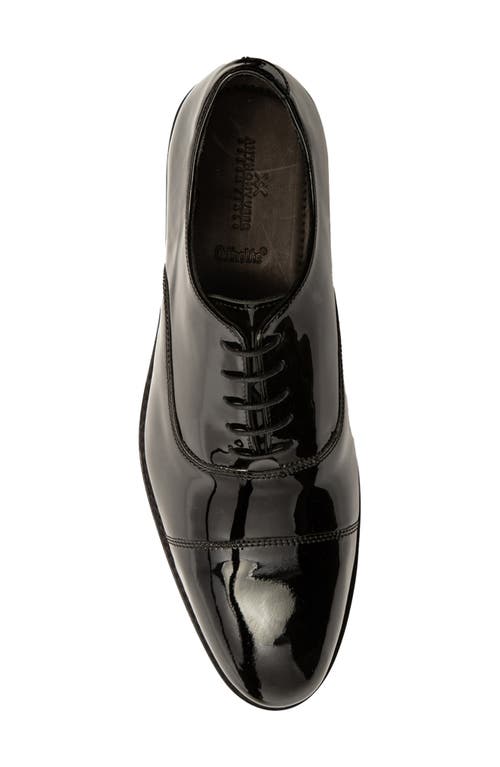 Anthony Veer Clinton Cap Toe Oxford In Black Patent