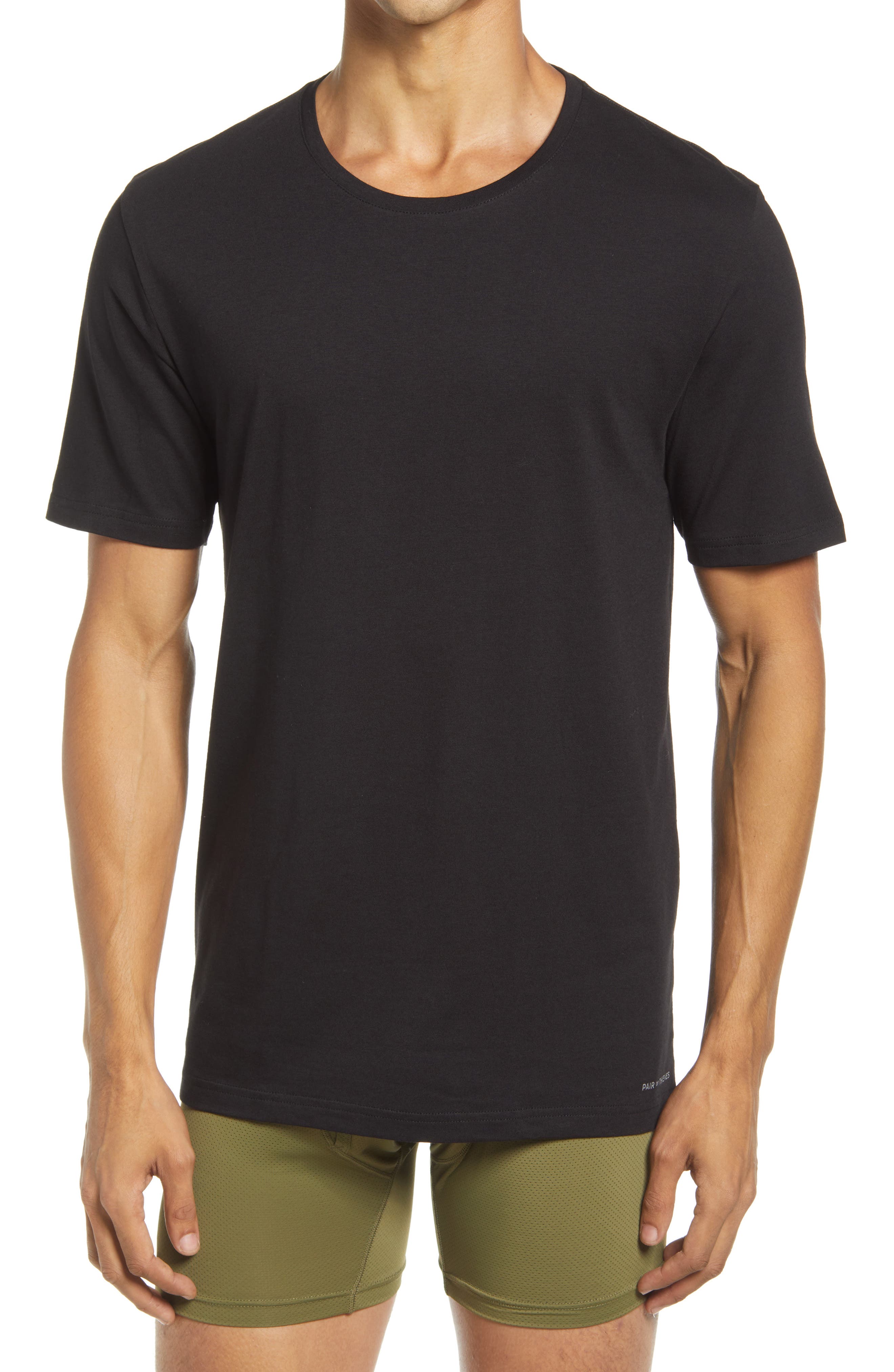 Pair of Thieves Men's 2pk Crew Undershirt - Black L
