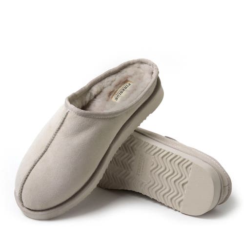 Dearfoams Fireside By  Men's Grafton Genuine Shearling Clog In Bone