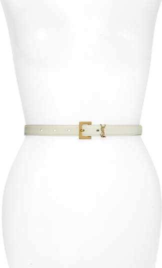 Yves Saint Laurent, Accessories, Ysl Saint Laurent Cintura Leather Belt  Size 85 34 Us Crema