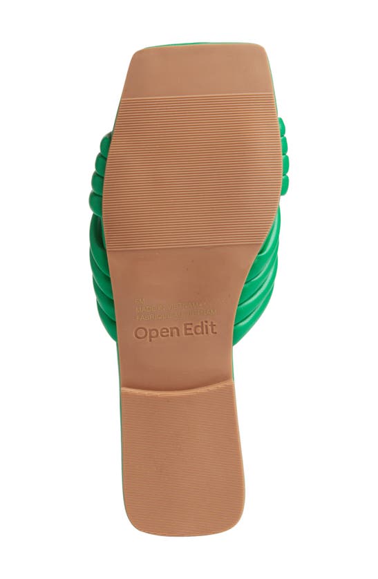 Shop Open Edit Lilah Knot Slide Sandal In Green Vibrant