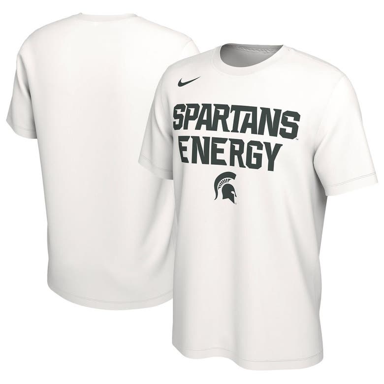 Shop Nike Unisex   White Michigan State Spartans 2024 On-court Bench Energy T-shirt