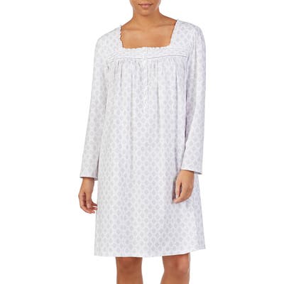 Eileen West Long Sleeve Nightgown, White