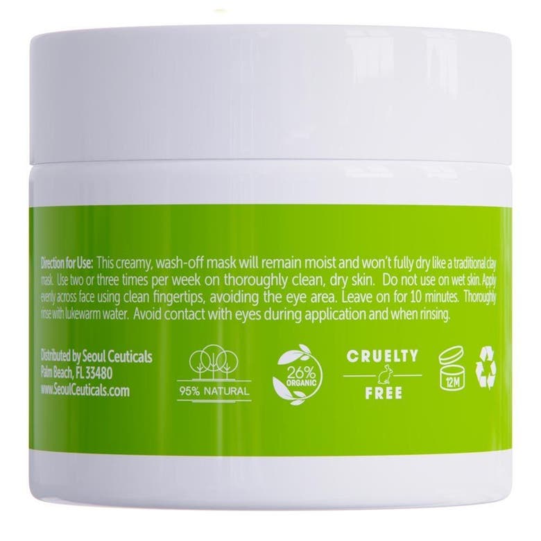 Shop Seoul Ceuticals Ultra Glow Korean Skincare Green Tea Mask In Clear