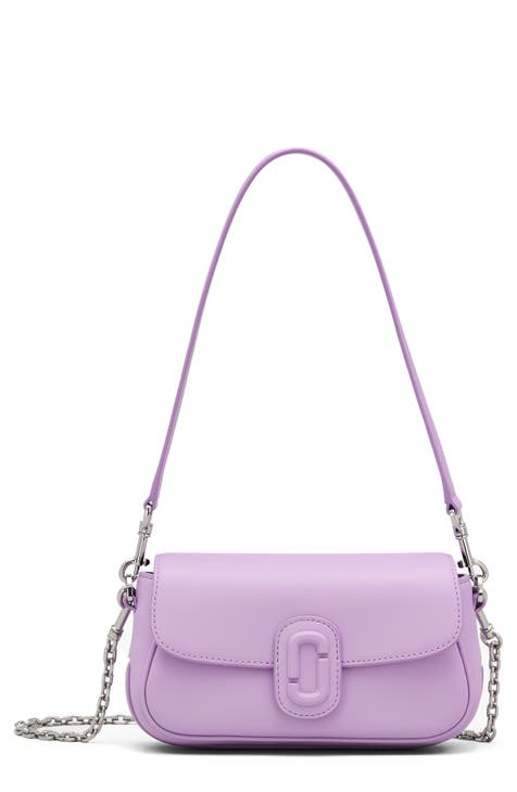 purple shoulder bag