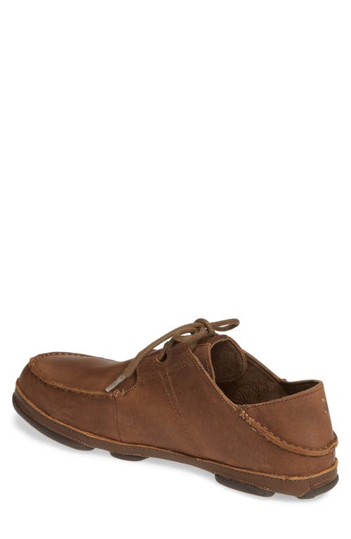 Shop Olukai 'ohana Li Ili Moc Toe Derby In Tan/mustang Leather