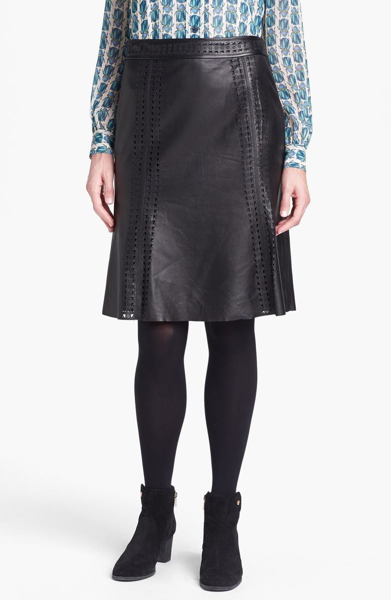 Tory Burch 'Ebony' Leather Skirt | Nordstrom