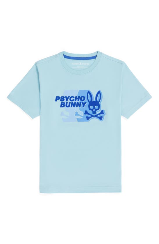 Psycho Bunny Kids' Kona Bunny Pima Cotton Graphic Tee In Sky Blue