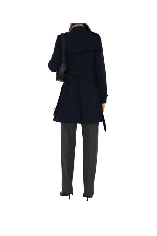Shop Burberry Short Chelsea Heritage Trench Coat In Coal Blue