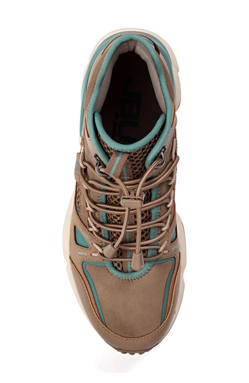 Shop Jbu Gripper Drawcord Sneaker In Taupe/teal