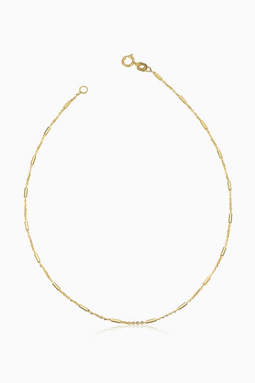 Oradina 14k Yellow Gold Vicenza Rolo Anklet In Yellow Gold
