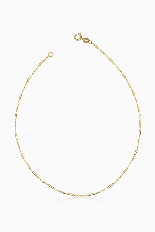 Shop Oradina 14k Yellow Gold Vicenza Rolo Anklet