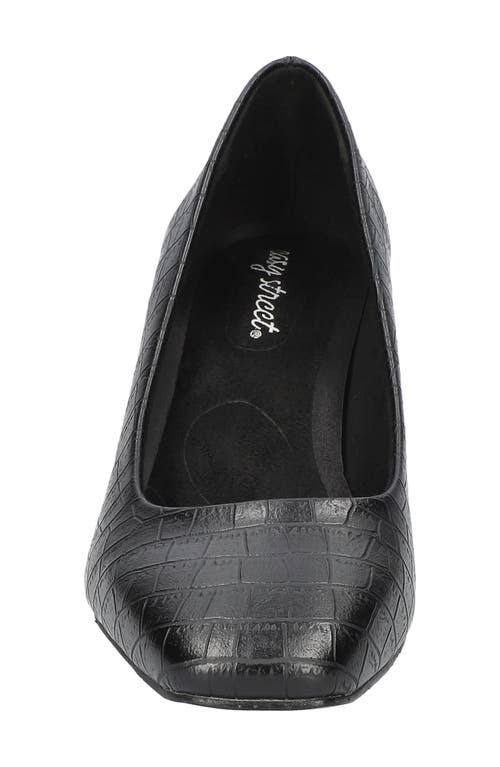 Shop Easy Street Poet Pump In Black Croco