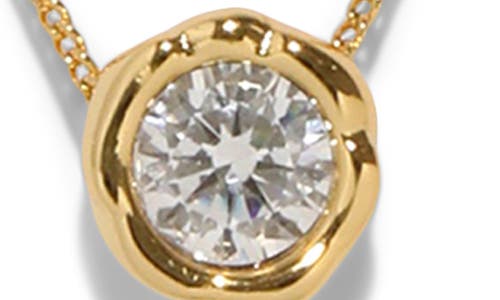 Shop Alexis Bittar Asterales Molten Cubic Zirconia Pendant Necklace In Gold