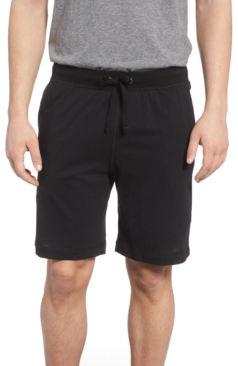 Daniel Buchler Peruvian Pima Cotton Shorts, Main, color, Black