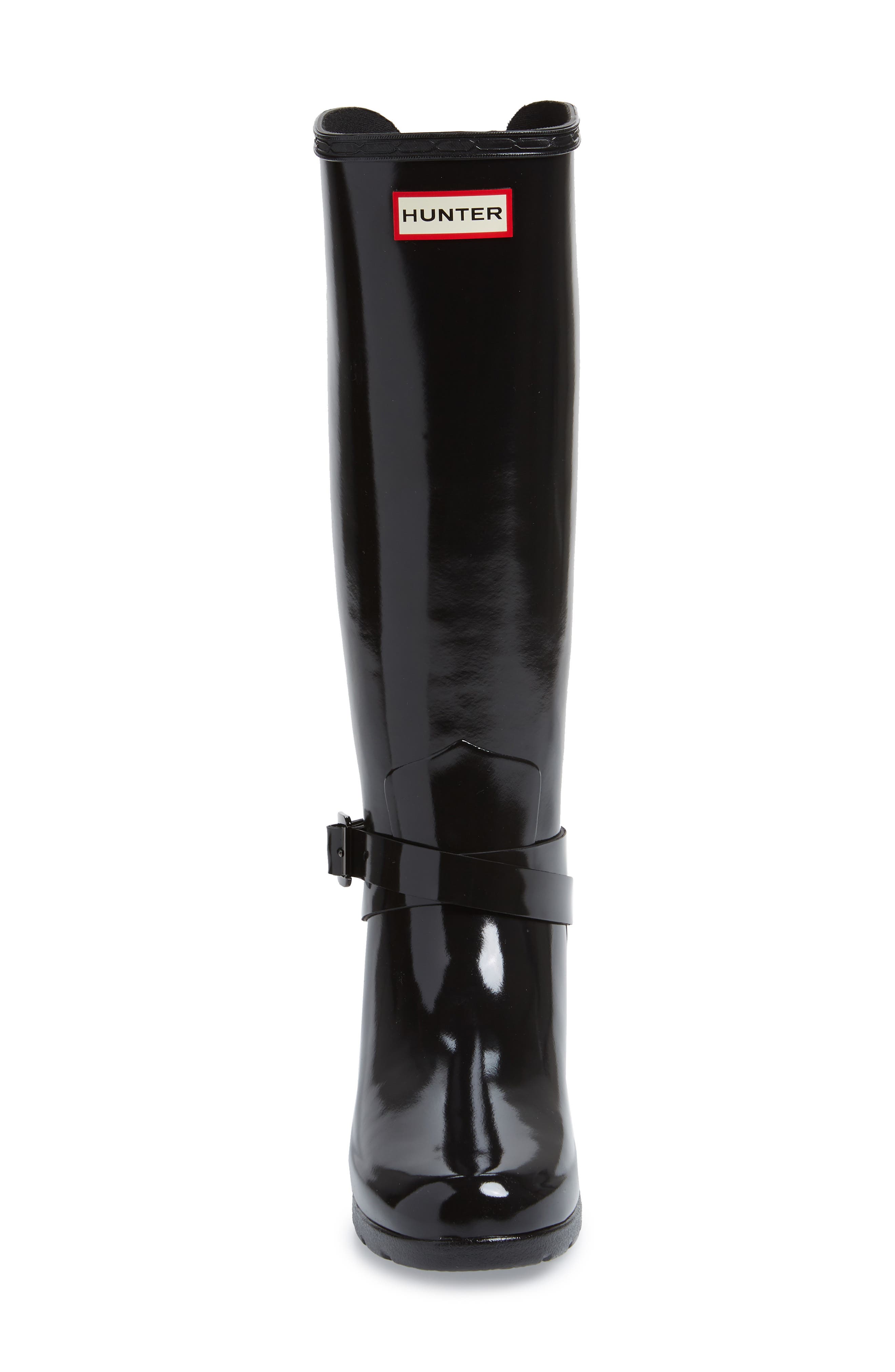 refined adjustable back knee high waterproof rain boot