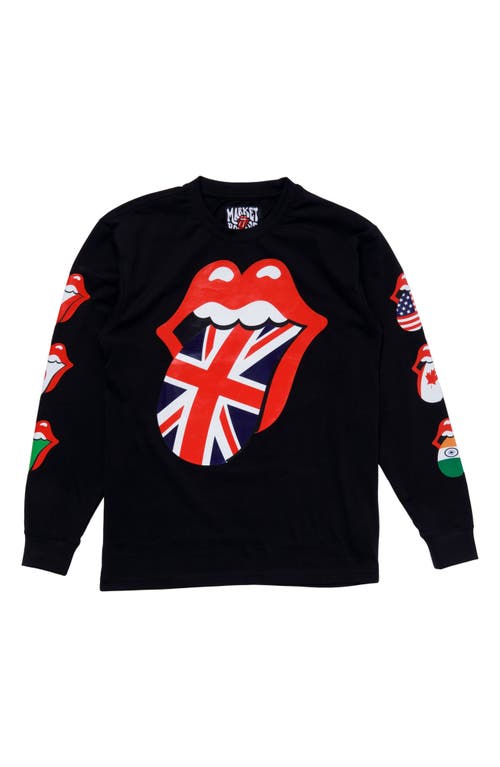 MARKET MKT Rolling Stones World Flag Cotton Long Sleeve Graphic