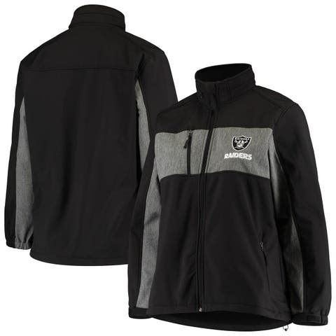 Oakland Raiders Soft Shell 1/4 Zip Pullover Track Jacket G-III