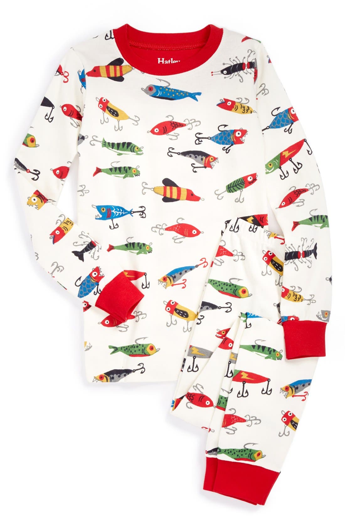 Hatley 'Fishing Lures' TwoPiece Fitted Pajamas (Toddler Boys, Little