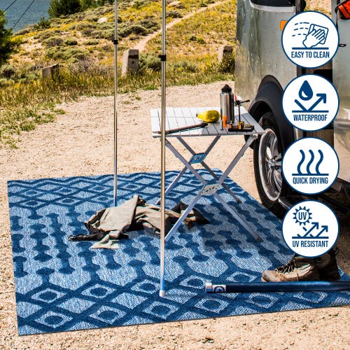 Jonathan Y Peralta Moroccan Diamond Indoor/outdoor Area Rug In Navy