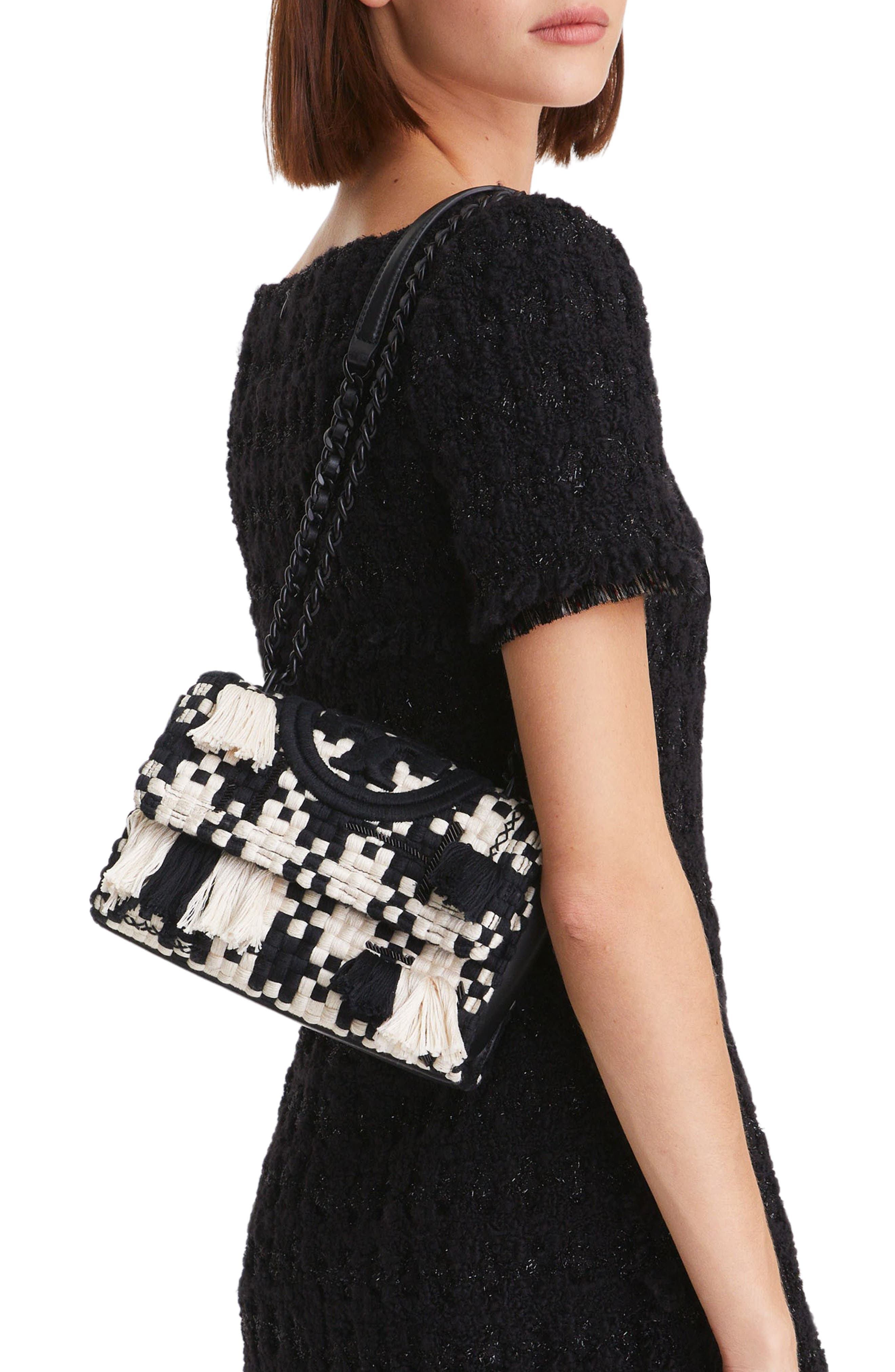 Tory Burch Small Fleming Tweed Convertible Shoulder Bag Nordstrom