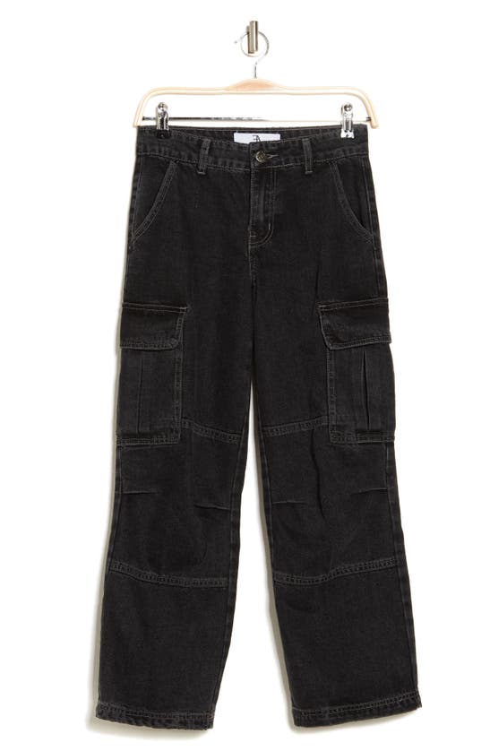 Flying Angel Cargo Jeans In Black