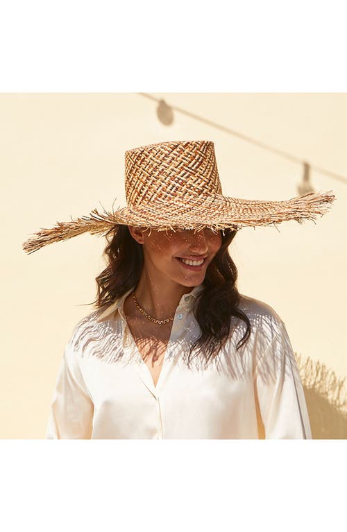 Eugenia Kim Valentina Wide Brim Straw Sun Hat In Brown/multi