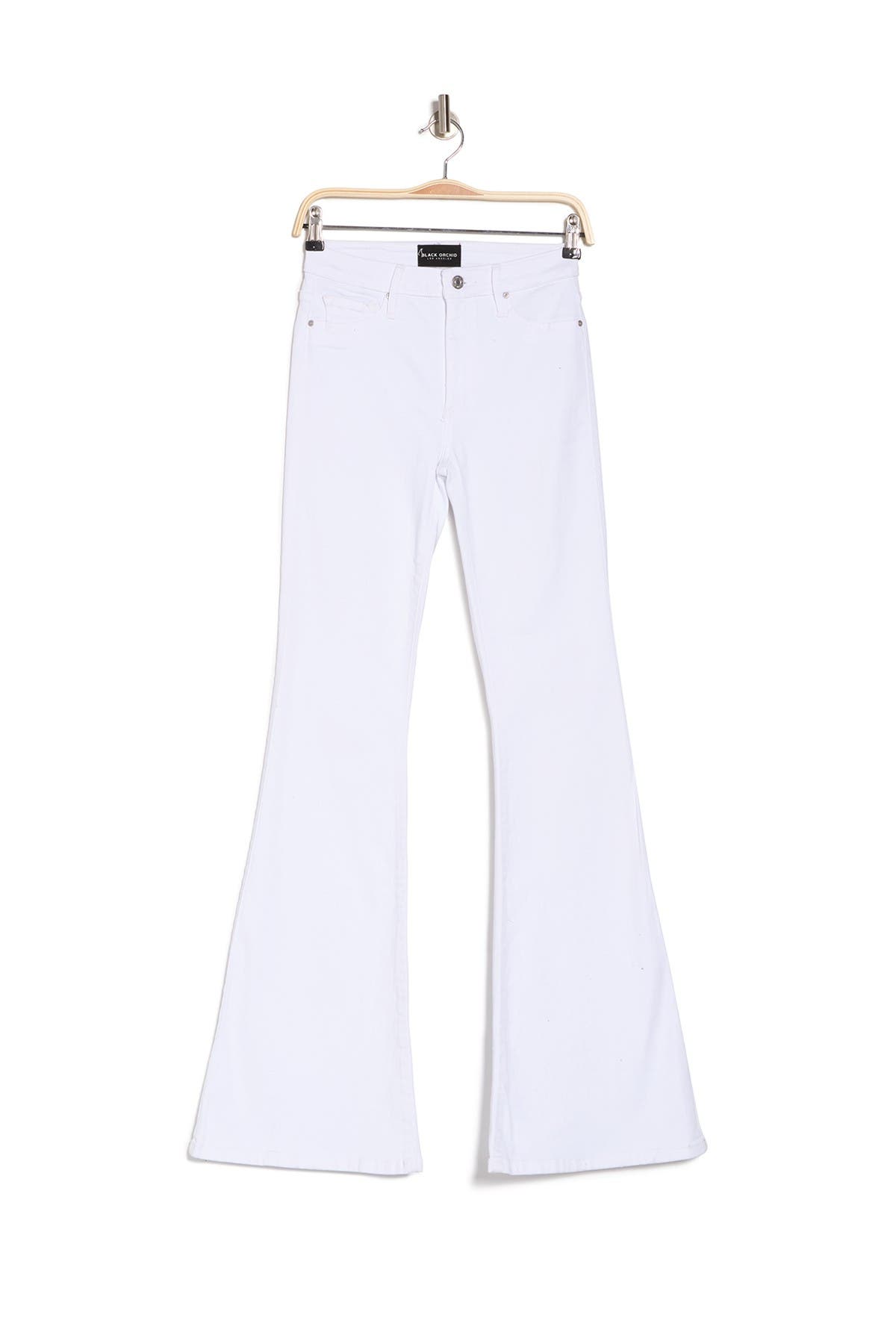 black super flare jeans