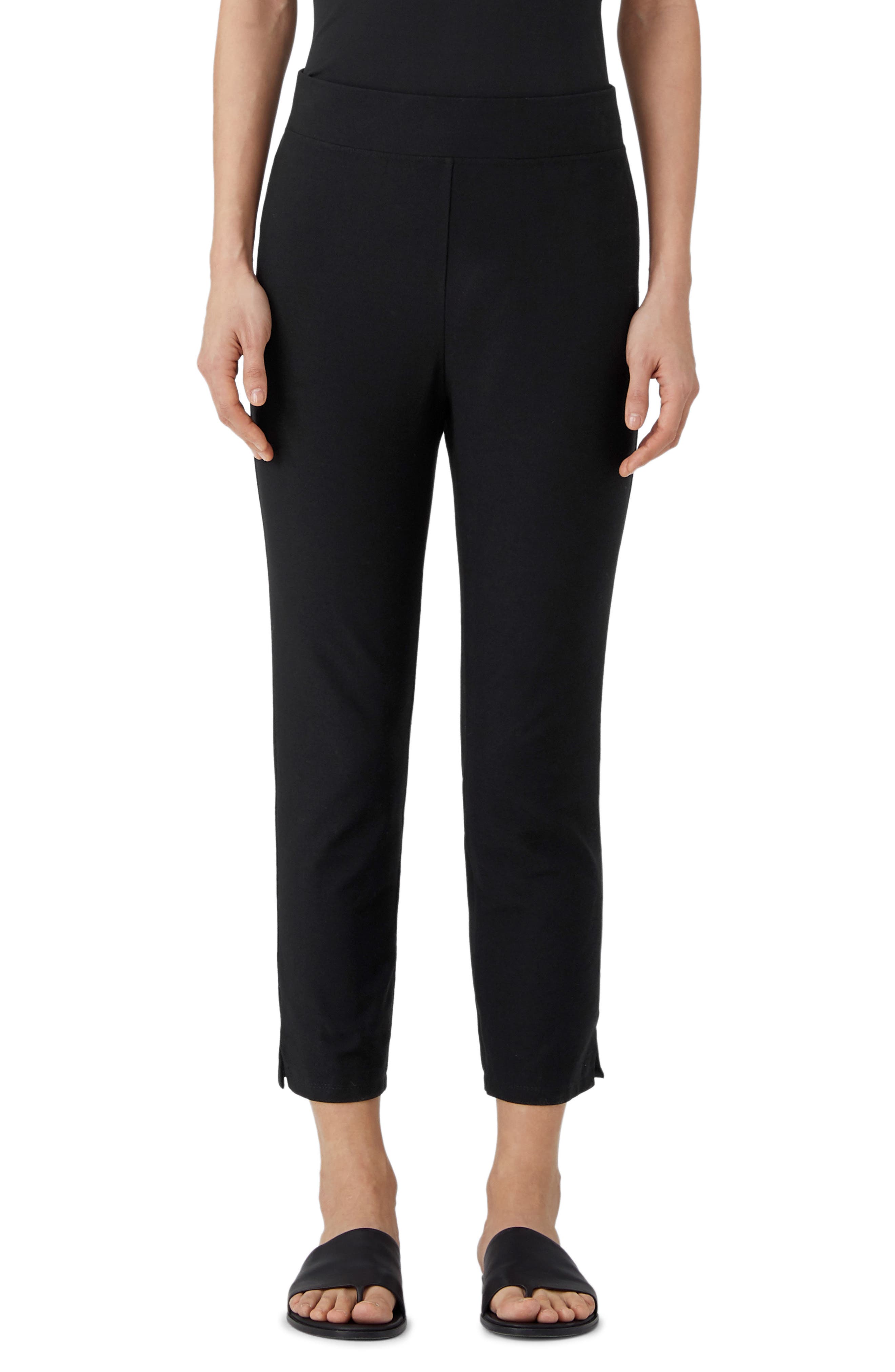 eileen fisher crop stretch knit pants