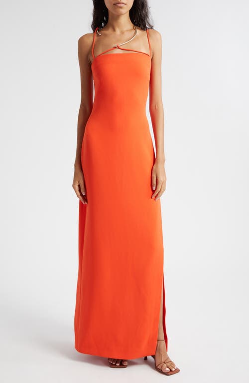 Shop Stine Goya Sofie Metal Detail Dress In Tangerine Tango