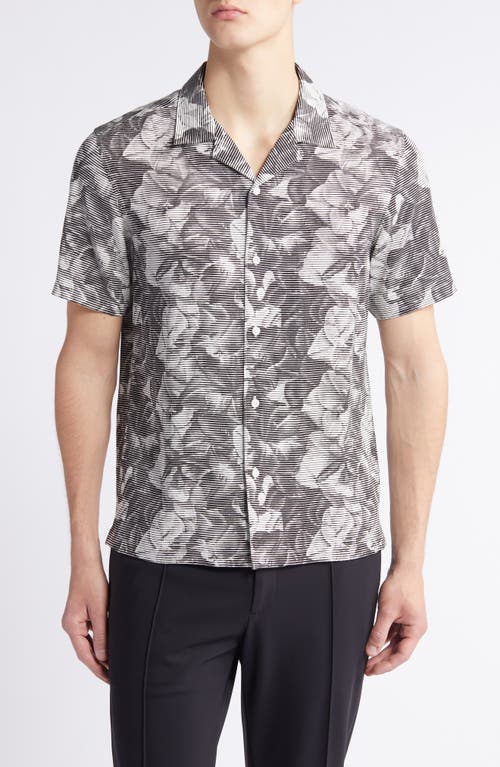 Theory Irving Cc.linear Camp Shirt In Black Multi