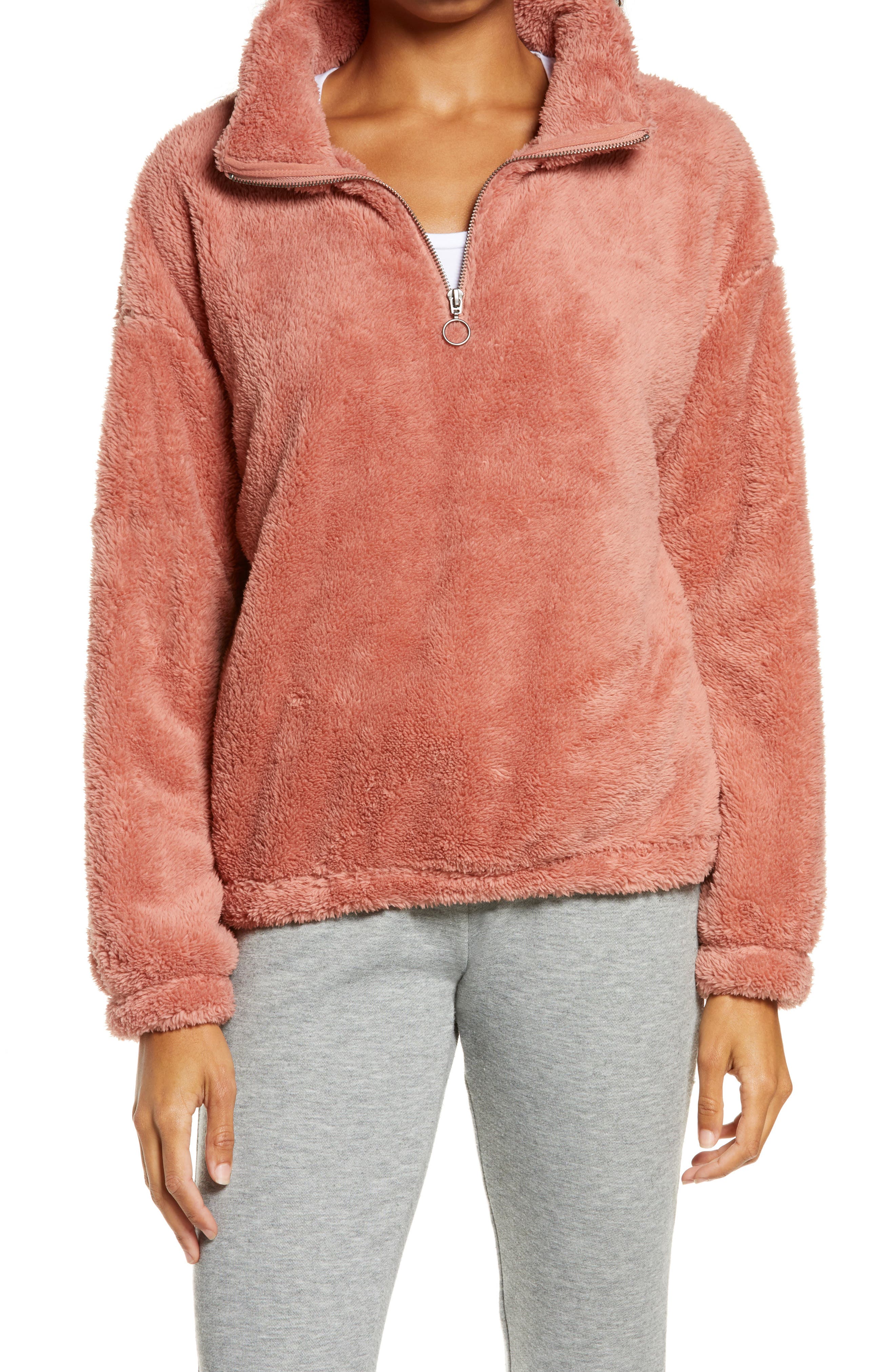 fuzzy fleece pullover