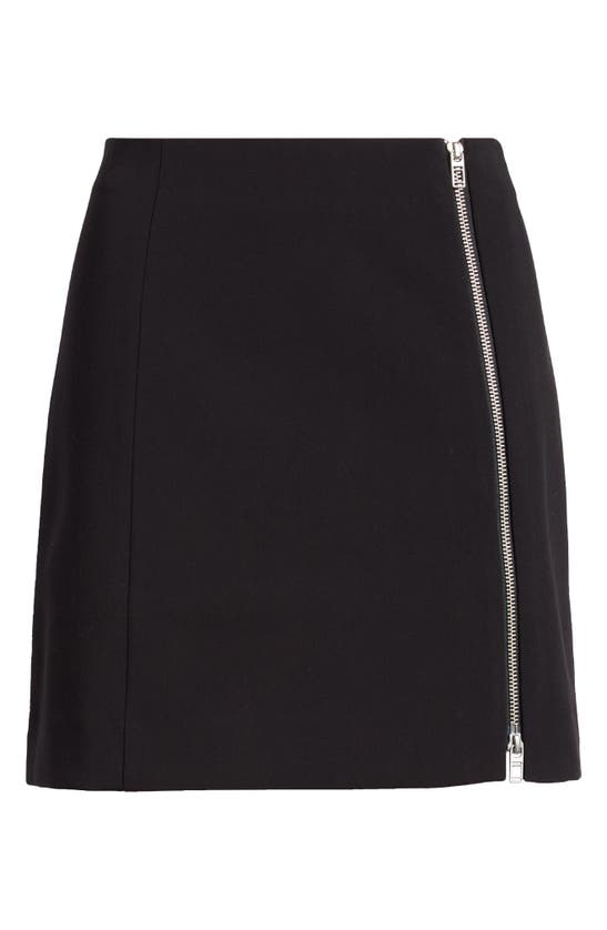 Shop & Other Stories Exposed Zip Miniskirt In Black Dark