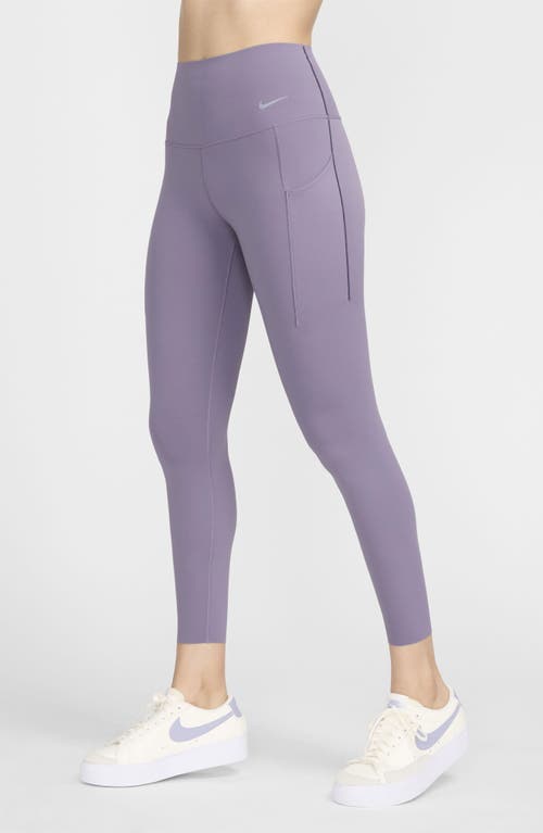 Nike Universa Medium Support High Waist 7/8 Leggings In Purple