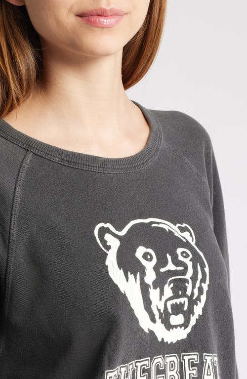 Shop The Great . The College Bear Cotton Graphic Sweatshirt In Washed Black