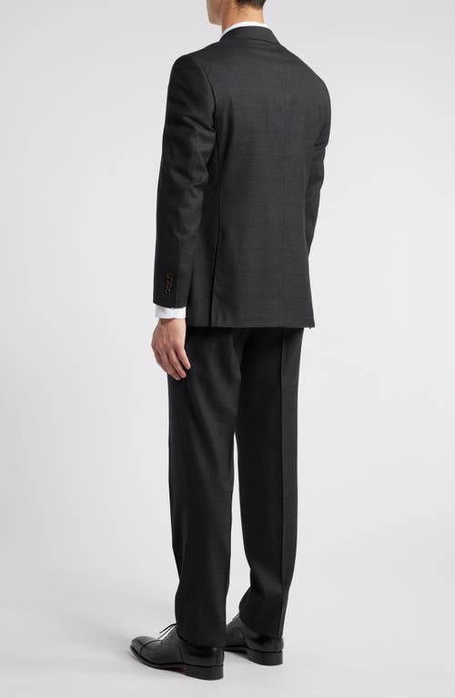 CANALI CANALI SIENA REGULAR FIT WINDOWPANE CHECK SUPER 130S WOOL SUIT 