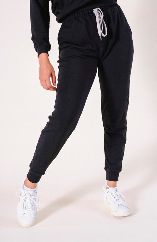 Shop Poplinen Plus Agnes Organic Cotton + Tencel Jogger Pant In Black