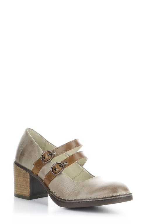 Baly Mary Jane Pump in Taupe/Camel