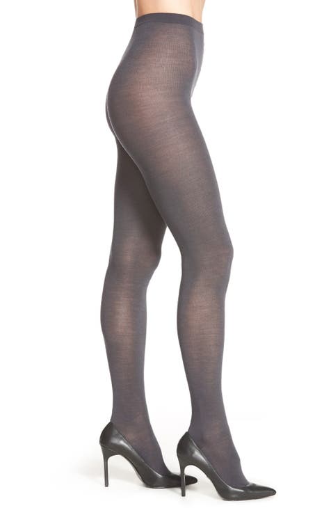 Grey wool tights with light blue heels and white lace dress (Pantyhose  Party & Tights)